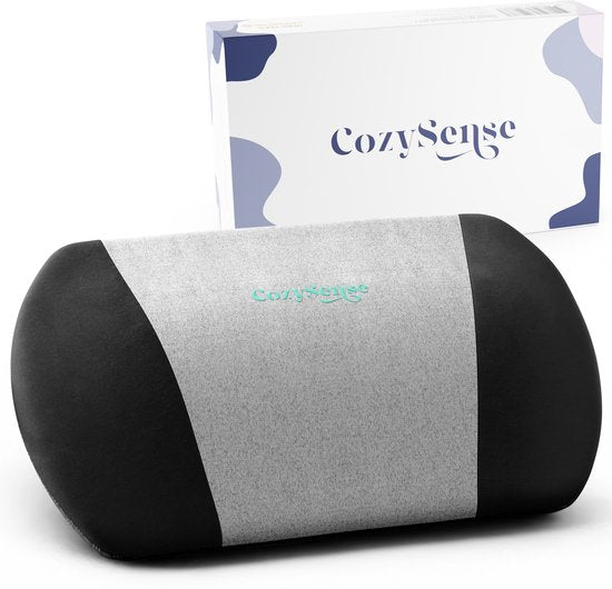 CozySense® Rückenstütze - Ergonomisches Rückenkissen mit Gelstruktur - Unterer Rücken - Druckreduzierende Lendenwirbelstütze für Auto, Büro und Zuhause - Atmungsaktiv, kühlend und rutschhemmend