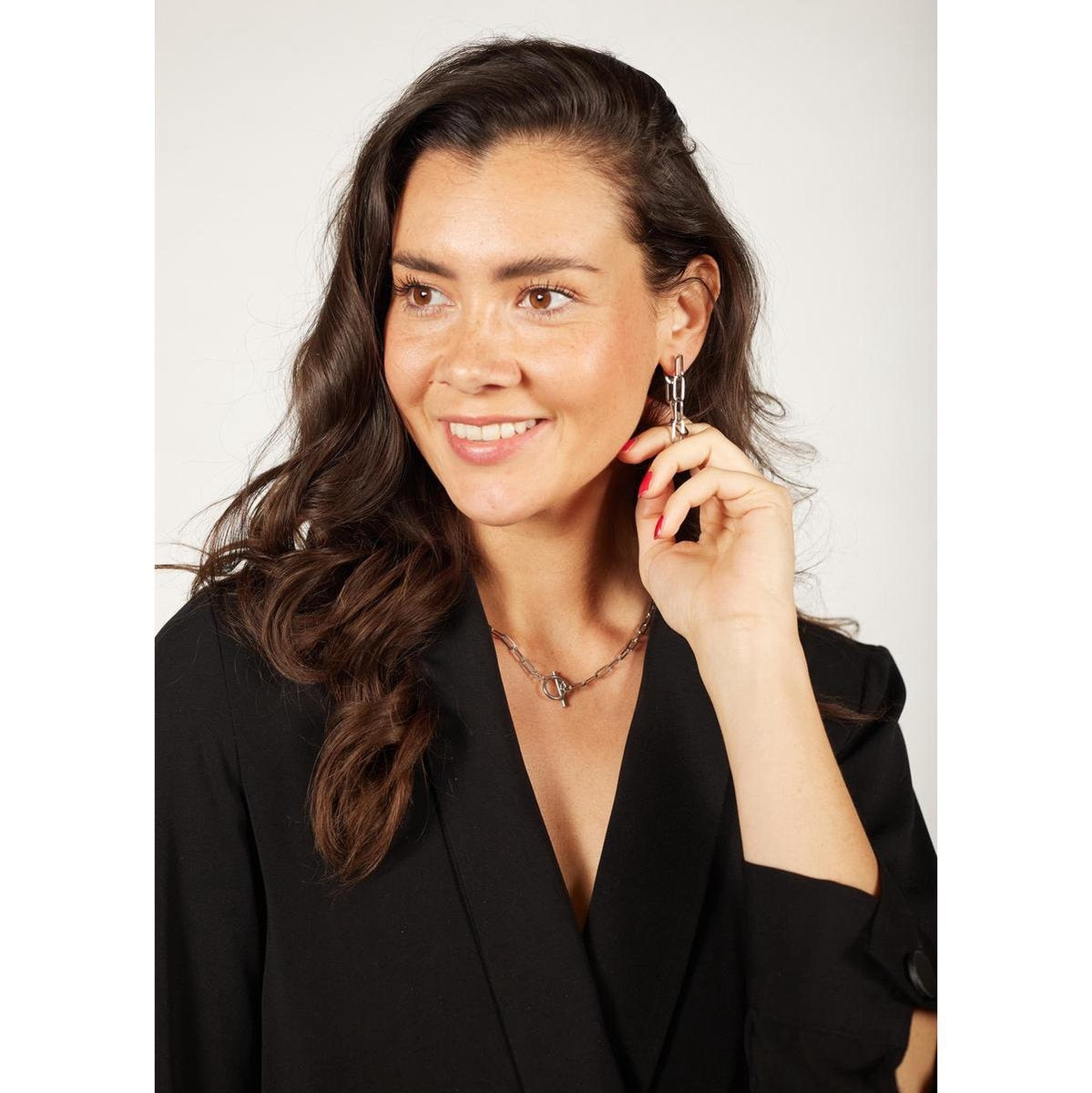 Laura Ferini Damen Halskette Catena Silber - Silber Gliederkette - 18K Weißgold vergoldet - Halskette - Halskette - Schmuck - Accessoires - Damen Halskette