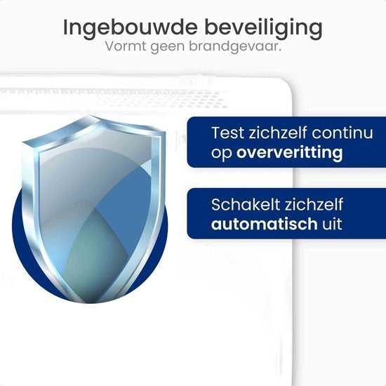 Gologi Electric Heater - Elektrische Heizung - Konvektorheizung mit Thermostat - Funktioniert über App und Touch-Steuerung - Bis zu 25m2 - 2000W Heizung - Weiß