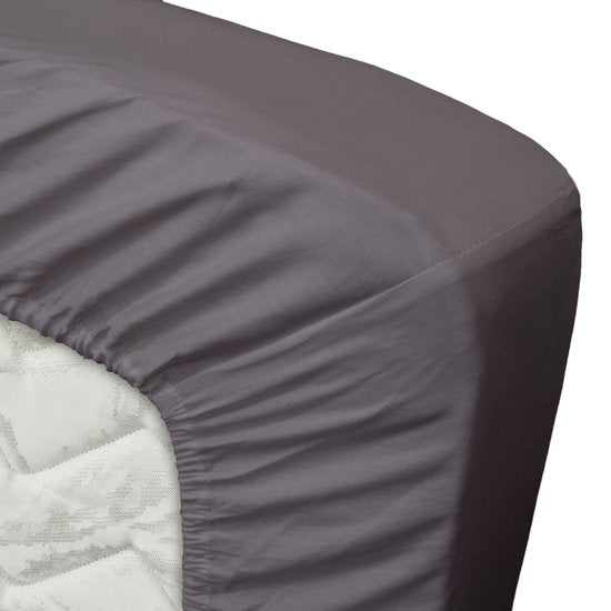 Ten Cate Spannbetttuch – Spannbetttuch 180 x 200 – Spannbetttücher – Baumwoll-Spannbetttuch 180 x 200 - Geeignet für Boxspringbetten und Matratzen - Eckhöhe 25 cm - Rundum-Gummizug - Anthrazit