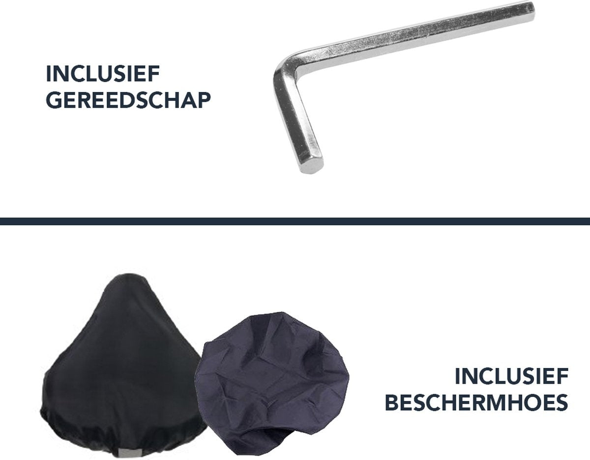 AchatÃ© Fietszadel - Unisex - Extra Comfortabel - Ventilerend - Incl. Zadelhoes en Installatiemateriaal
