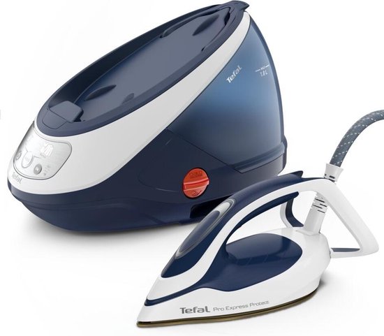Tefal - Pro Express Protect GV9221 - Dampferzeuger - 2600W - 7,6 Bar Dampfdruck - 550 g/min Dampfstoß - Durilium AirGlide Bügelsohle - 1,8L abnehmbarer Wassertank - Automatische Abschaltung - Anti-Kalk-System