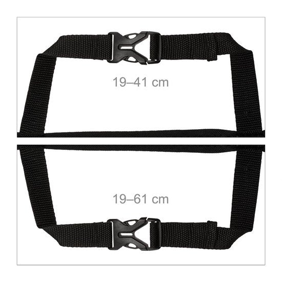 relaxdays Autositz-Organizer - 2er-Set - Sitz-Organizer Auto - Tablet-Halter schwarz