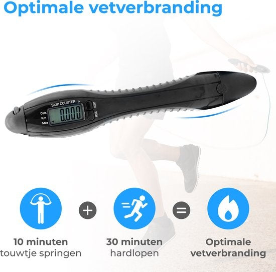 Nuvance - Professionelles Sportsprungseil mit Zähler - einstellbar - Erwachsene und Kinder - Springseil - Speedrope