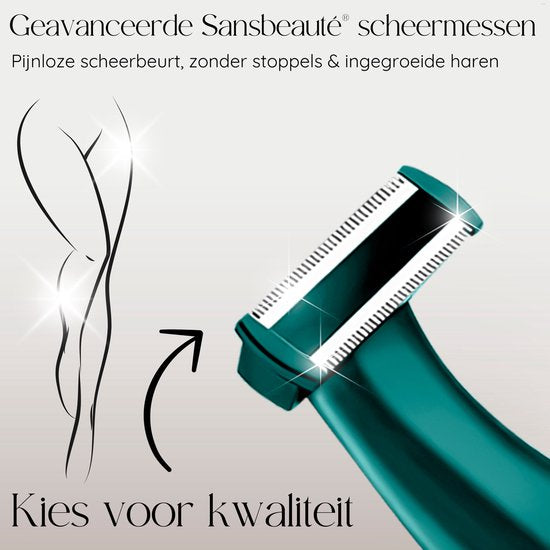 6-in-1 Bikini-Trimmer - Sansbeauté® - Gesicht - Achseln - Beine - Bikinizone - Augenbrauentrimmer - Gesichtshaarentfernung Damen - Intimzone - Ladyshaves Bikini - Epilierer elektrisch
