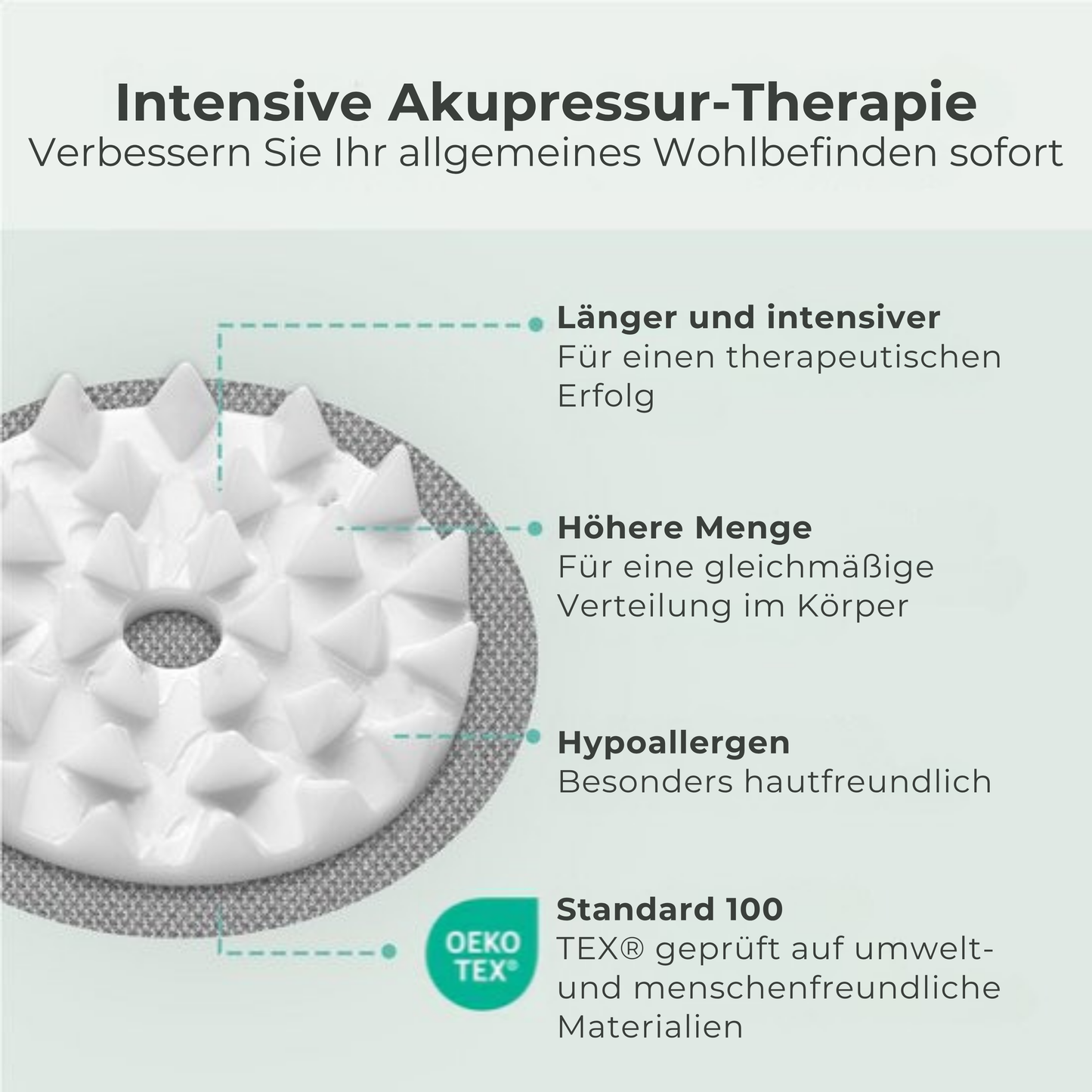 LifeGoods Akupressurmatte XL - Mit Kissen - Shakti-Matte - Nagelmatte inkl. 2x Triggerpunktball - 128x48x2cm - Grau/Weiß