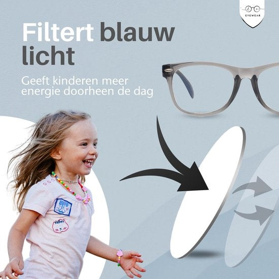 LC Eyewear Computerbrille für Kinder - Blaulichtbrille - Displaybrille - Unisex - Schwarz