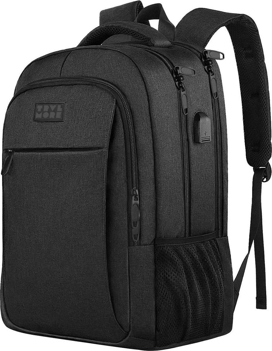 TRVLMORE Rucksack - 28L - 15.6 Zoll - Laptop-Rucksack - Schultasche - Unisex - Spritzwassergeschützt Blau