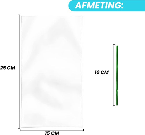 Feestio Partytüten Transparent - Treat Bags Kinderparty - Cellophantüten - Bonbontüten - Geschenktüten