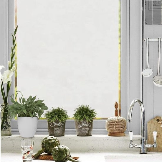 Homewell Fensterfolie HR++ 70x300cm - Solar & Isolierend - Anti-Sicht - Statisch - Milchig Glas - Inklusive Hebezeug