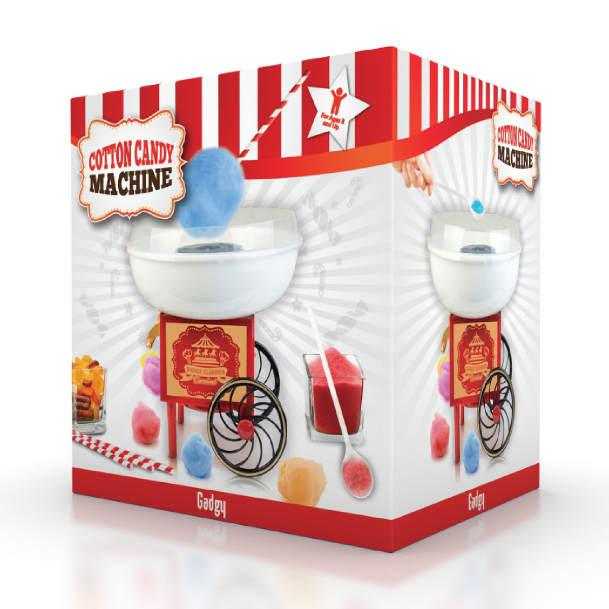 Gadgy Zuckerwattemaschine - Zuckerwattemaschine - inkl. Messlöffel - Zuckerwattemacher