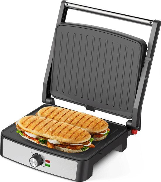 Kitchenwell Kontaktgrill - Grillgerät - Toastgerät - Antihaft - 3-in-1 -180 °C Grill