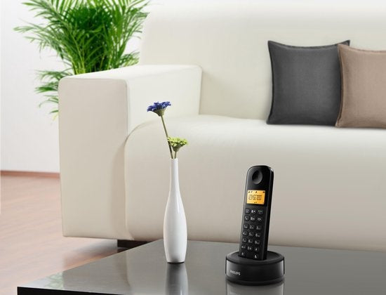 Philips D1602B/01 Haustelefon - DECT-Telefon - 2 Mobilteile - Schwarz