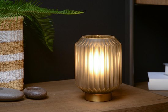 Lucide SUENO – Tischlampe – Ø 13 cm – 1xE14 – Grau