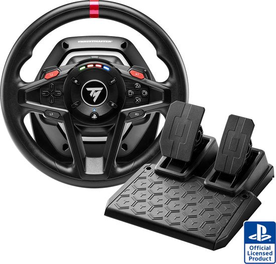 Thrustmaster T128-P – Rennlenkrad und Pedale – Force Feedback & magnetische Schaltwippen – Für PS5/PS4/PC – Kompatibel mit Forza Horizon 6 (PC)