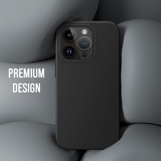 Podec Fall geeignet für iPhone 14 pro - Telefon Fall und Bildschirmschutz - Schutzglas - Schwarz