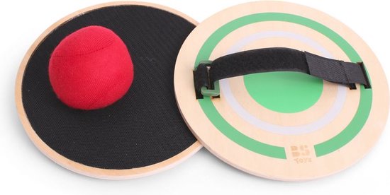 BS Toys Fangspiel – Holzspielzeug – Sport – Fang- und Wurfspiel mit Klettverschluss