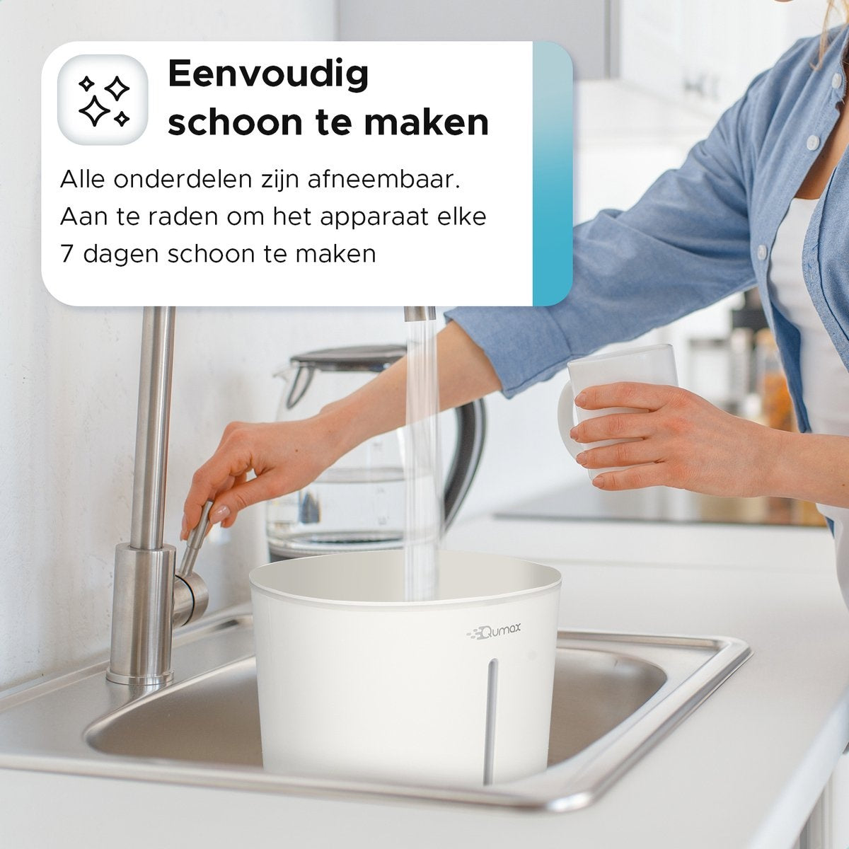 Qumax Luftbefeuchter mit Aromatherapie 2,8L - verschiedene Stufen - leises Design