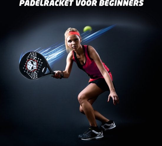 No Fear Padel Racket - Leichter Padel-Schläger - Schwarz