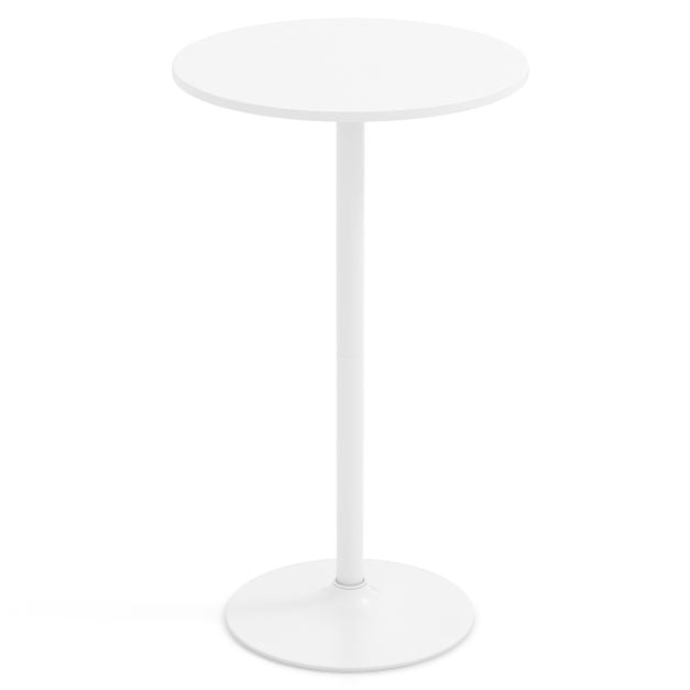 Coast Bistro Tisch 2-in-1 - Verstellbarer Bartisch und Couchtisch Ø60 cm - Weiß