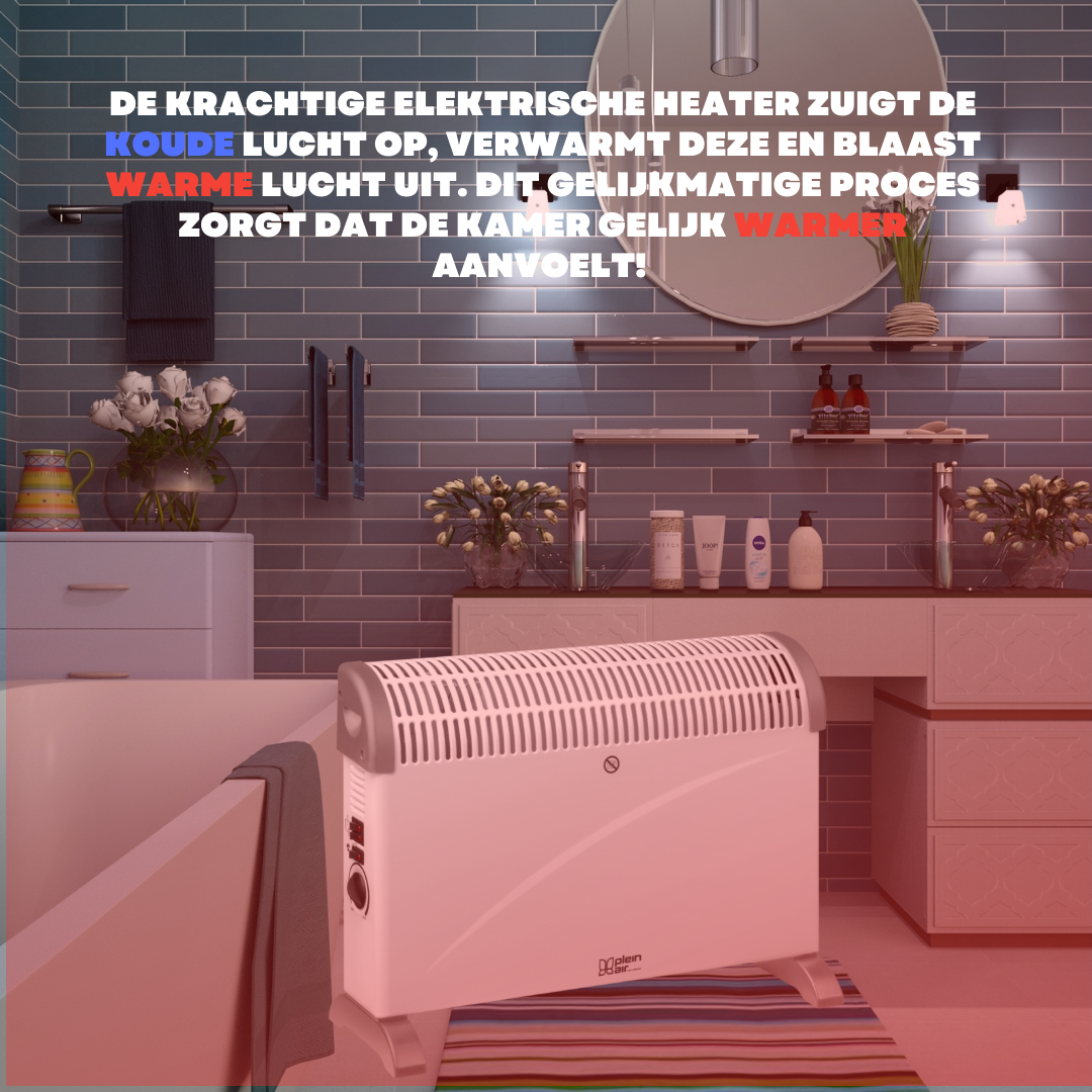 Plein Air Elektroheizgerät - 750/1500/2000W - 25m² - Weiß