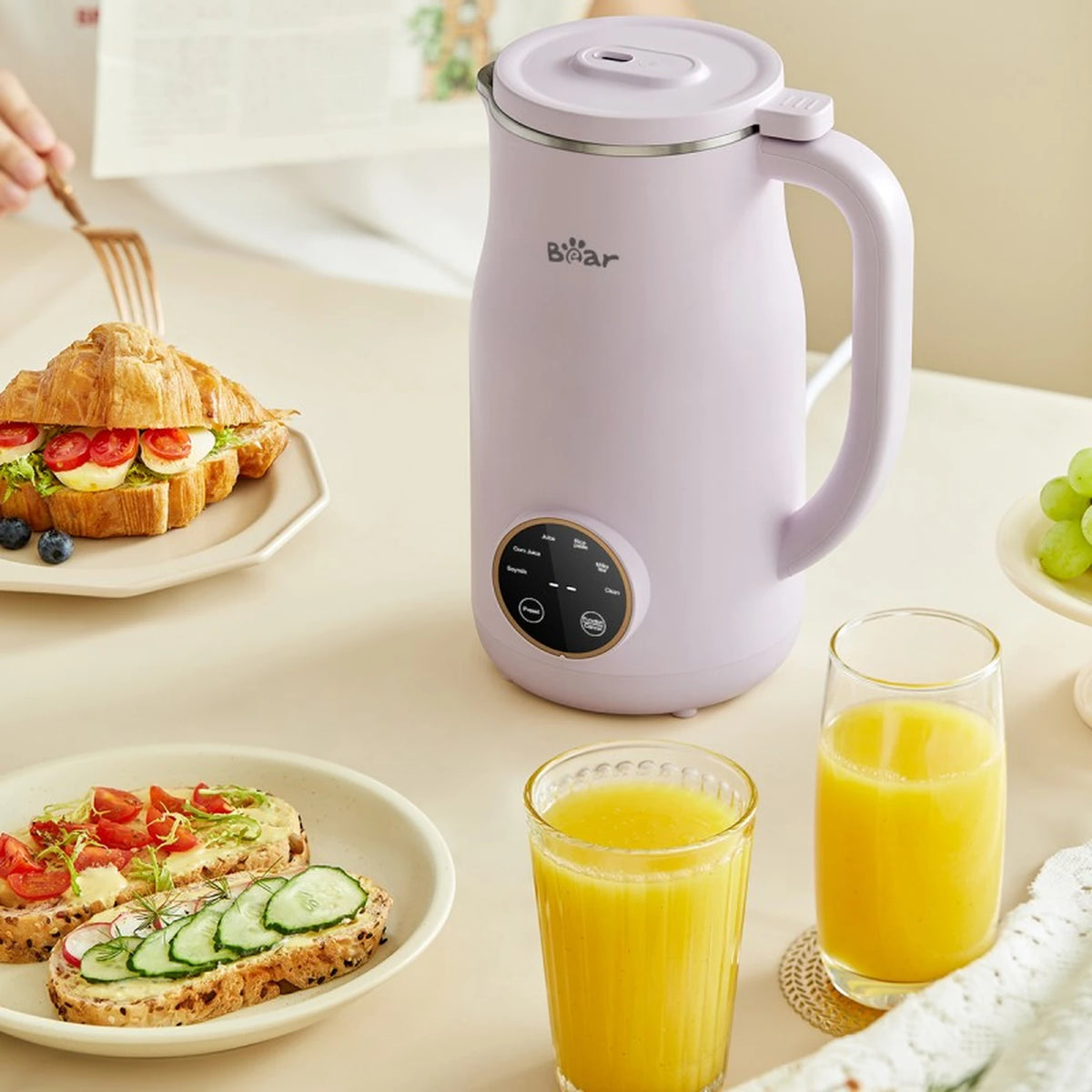 Bear Sojamilchbereiter 600 ml 182 × 140 × 260 mm – DJJ-E02J1 – 5 Programme – 1–3 Personen