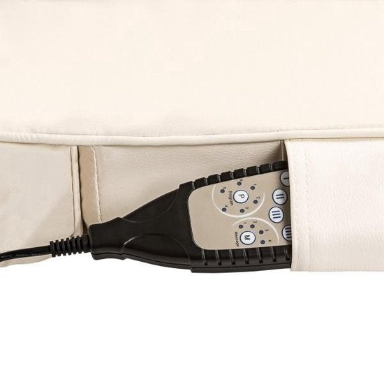 tectake - Shiatsu-Massagematte - Jade-Wärmematte mit Fernbedienung - Beige