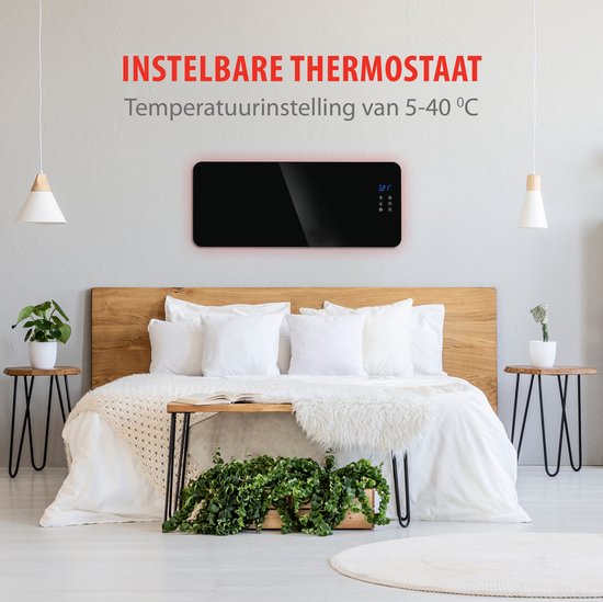 alpina Elektrokonvektor 2000W - Flächenheizung mit einstellbarer Temperatur - Timerfunktion