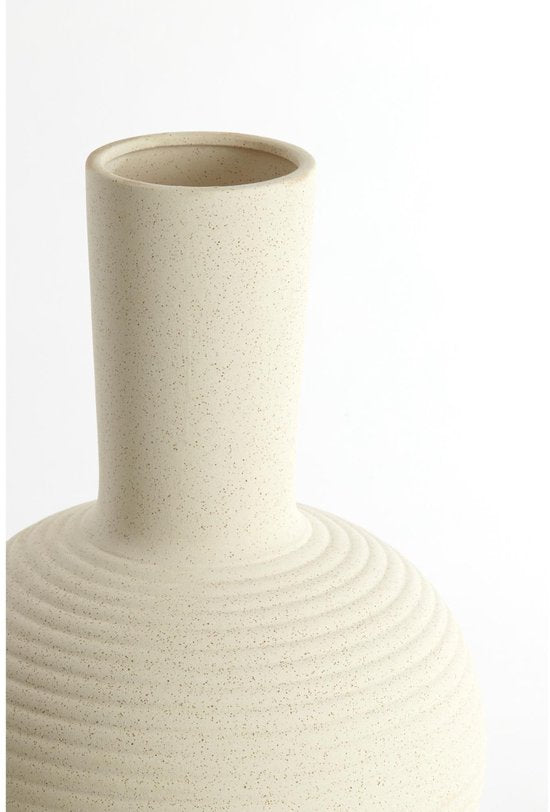 Light & Living Vase Ulloa - Weiß - Ø34cm - Keramik - Modern - Blumenvase - Heimdekoration - Dekorative Vase für Wohnzimmer oder Schlafzimmer