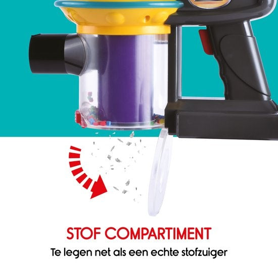 Eddy Toys Speelgoed Stofzuiger - Draadloze Steelstofzuiger - Voor Kinderen