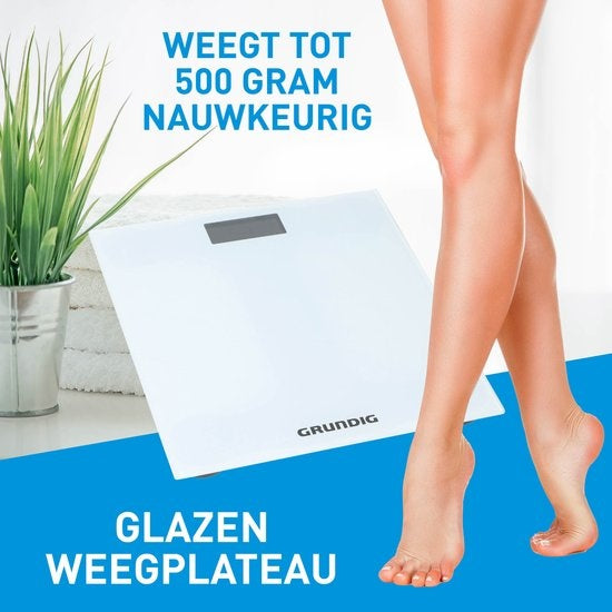 Grundig Personenwaage - Digitale Waage - 50 Gr Genauigkeit - bis zu 180 KG