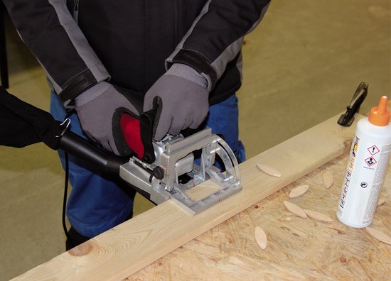 Einhell Lamellendübelbohrer TC-BJ 900 – 860 W – 11.000 U/min – Ø 100 × 22 × 3,8 mm – Max. Frästiefe: 14 mm – Winkelverstellung: 0°–90° – inkl. Staubbeutel