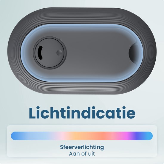 Auronic Luftbefeuchter – 5 l – Geeignet für Schlafzimmer, Babyzimmer, Büro, Wohnzimmer und mehr – Luftbefeuchter – BPA-frei – Anthrazit