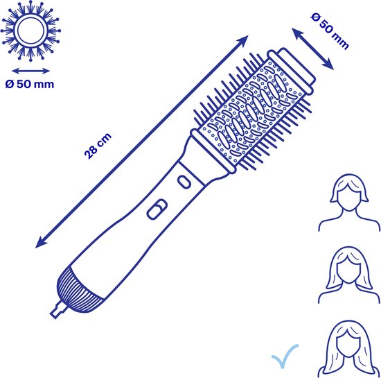 Philips Air Styler der 7000er-Serie – Föhnbürste – Für glänzendes, gesundes Haar mit viel Volumen – BHA710/00