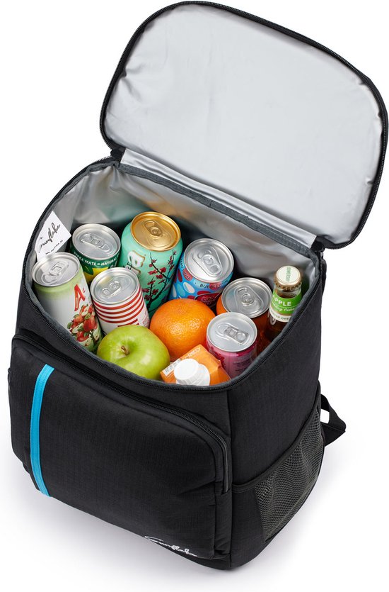 Kühltasche Rucksack 20 Liter - Kompakter isolierter Kühlrucksack - Rucksack Leichter Kühlrucksack - Schwarz - Sunflake