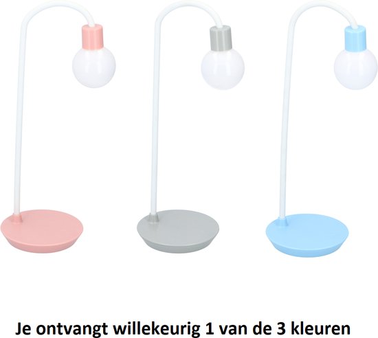 Grundig Schreibtischlampe - 12 x 35 CM - Flexibler Hals - Batterien/ USB - Weiß