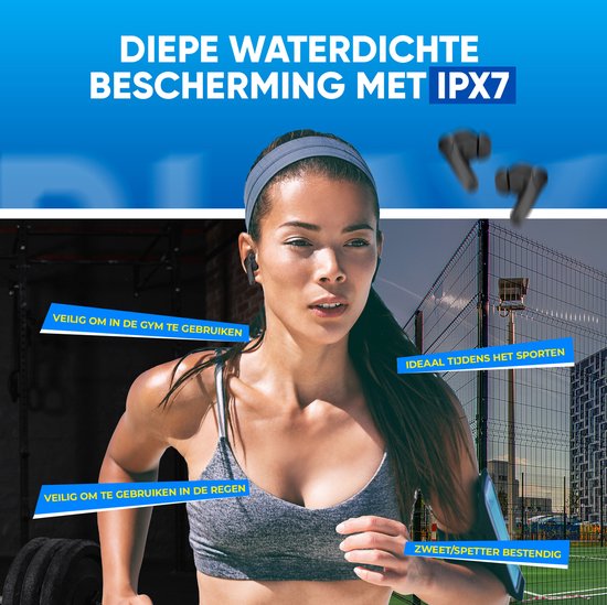 Otiume - Drahtlose Kopfhörer - Bluetooth-Kopfhörer - Drahtlose Kopfhörer - 32 Stunden Spielzeit - Hi-Fi Sound - Schwarz