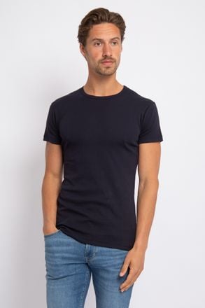 Alan Red - S - Ottawa T-Shirt im Doppelpack - Stretch - Herren - Navy
