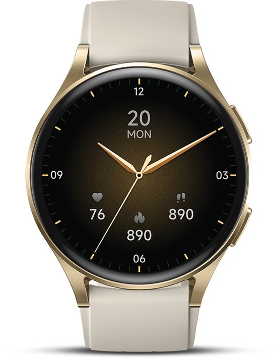 Otiume Zenith GTX05 – Smartwatch – 45 mm AMOLED-Display – GPS – Telefonieren über Bluetooth – Gold
