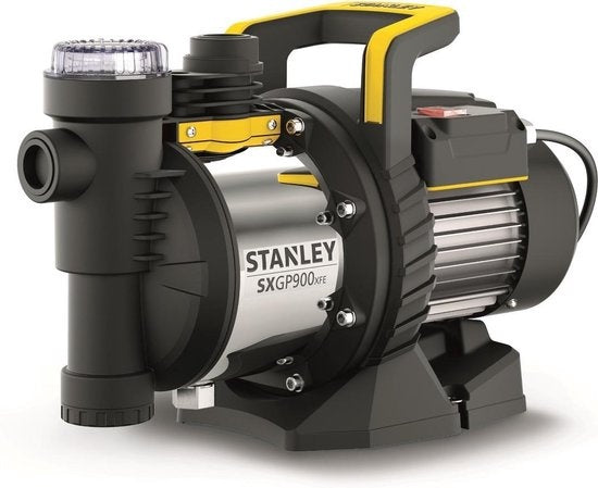 Stanley Selbstansaugende Pumpe, 900 W, Gartenpumpe, Edelstahl, 3600 l/h, IPX4, Wasserfilter