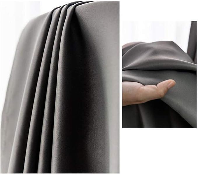 Home & Comfort Verdunkelungsvorhänge - Verdunkelungs-Thermovorhang mit Haken für Wohnzimmer - Kinderzimmer - Schlafzimmer Inklusive zwei passender Raffhalter - 150 x 250 cm - Silbergrau