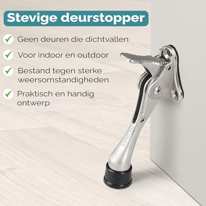 Essible Türstopper Edelstahl Bronze - 13 x 4 cm - Verstellbarer Türstopper mit Fußschalter