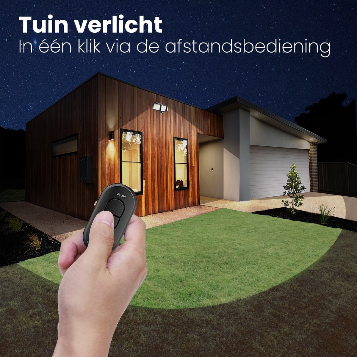 Auronic Solar Außenleuchte mit Bewegungssensor - Wandleuchte mit Sensor - Solar - 210 LEDs - IP65 - Schwarz