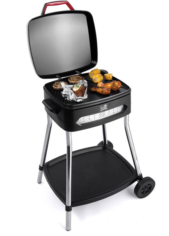 FRITEL Grill BBQ 3278 – Elektrischer Grill / Tischgrill – Große Grillfläche: 40 x 36 cm – 2000 W – Abnehmbare Grillplatte + Untergestell