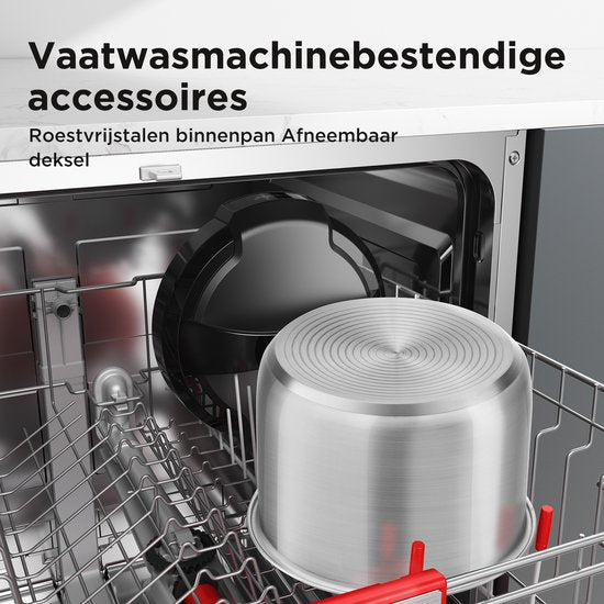 Midea Schnellkochtopf – Pressure Cooker – MY-CS6037WP – 13 Programme – 6 l Fassungsvermögen – 9 Sicherheitsstufen