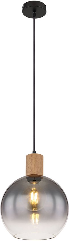 Globo – Hängeleuchte – Moitas – schwarz – Glas – Ø 25 cm – E27 – 15656H
