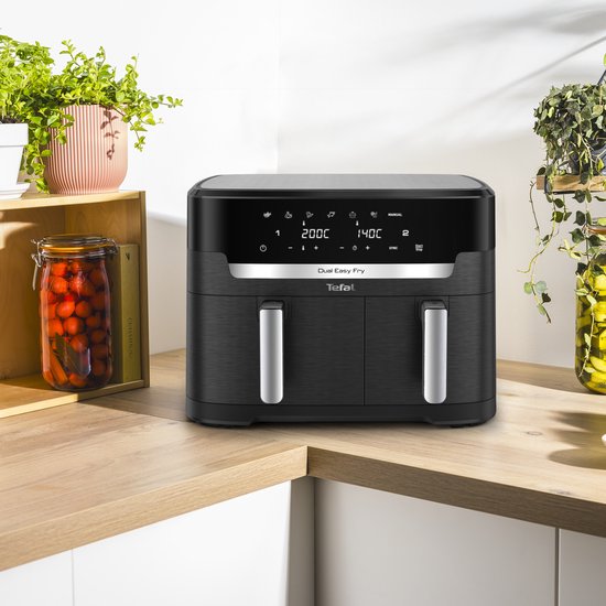 Tefal Easy Fry Dual XXL EY9428 – Doppel-Heißluftfritteuse XXL – 11 l – Einschübe 6,5 l & 4,5 l – 7 Programme – Für 8–10 Personen
