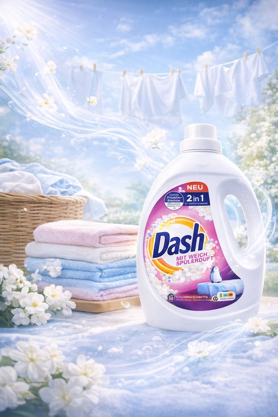 Dash 2w1 – Waschmittel – Farbschutz – 50 Waschgänge – 2,25 l