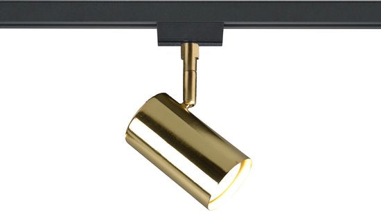 LED-Schienenbeleuchtung – Track Spot – DUOLINE – 2-Phasen – GU10-Fassung – rund – mattgold – Aluminium