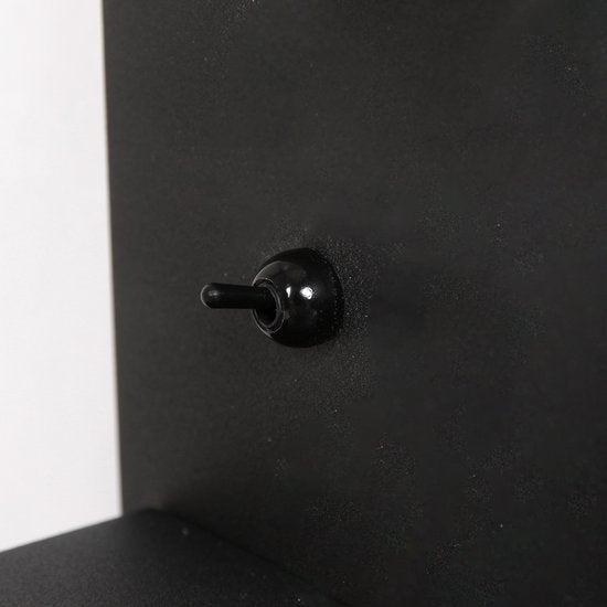 Mexlite Wandleuchte Upround - schwarz - Metall - 3654ZW